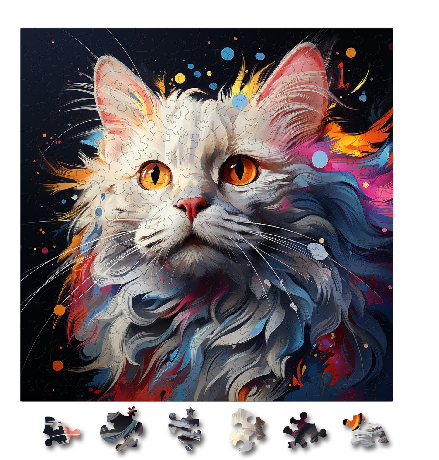 Puzzle cu Pisici - Turkish Angora 7 - 200 piese - 30 x 30 cm