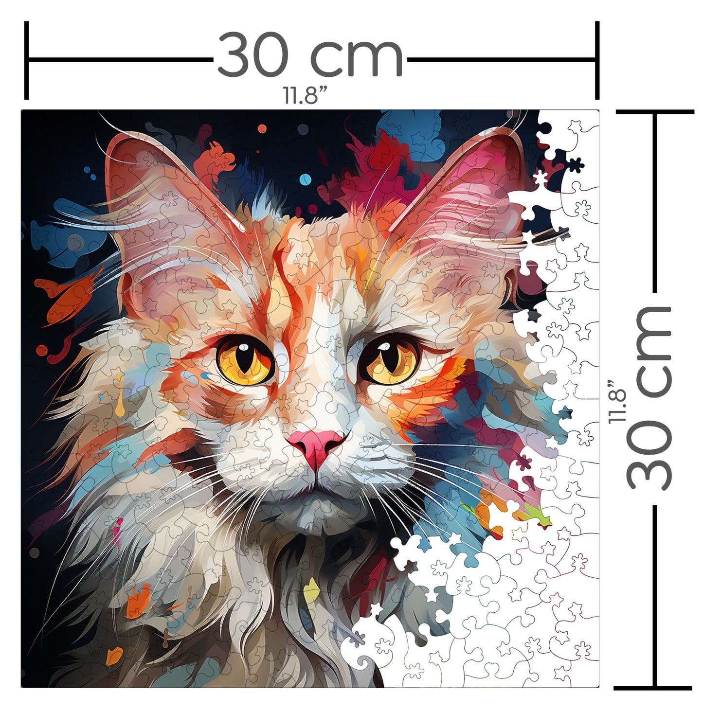 Puzzle cu Pisici - Turkish Angora 8 - 200 piese - 30 x 30 cm