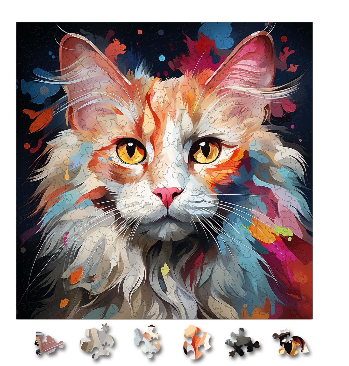 Puzzle cu Pisici - Turkish Angora 8 - 200 piese - 30 x 30 cm