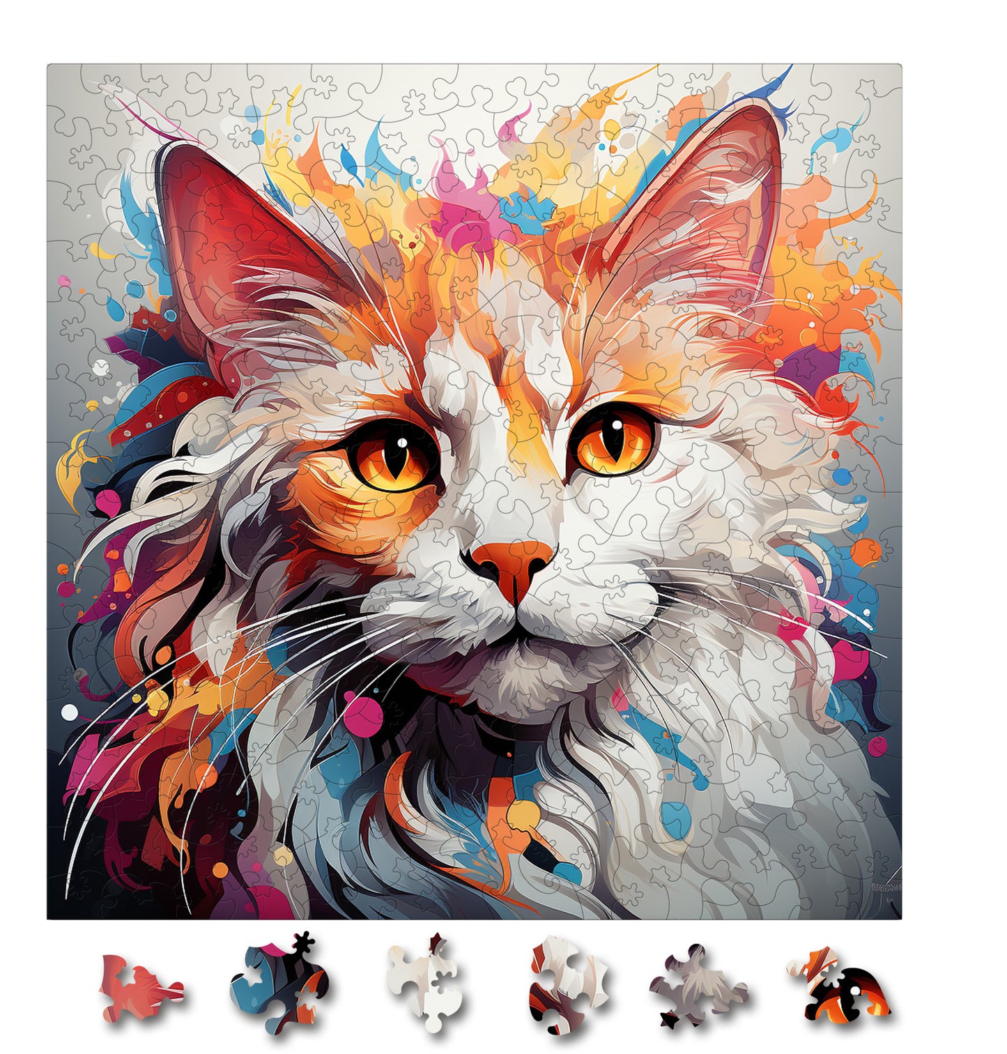 Puzzle cu Pisici - Turkish Van 5 - 200 piese - 30 x 30 cm