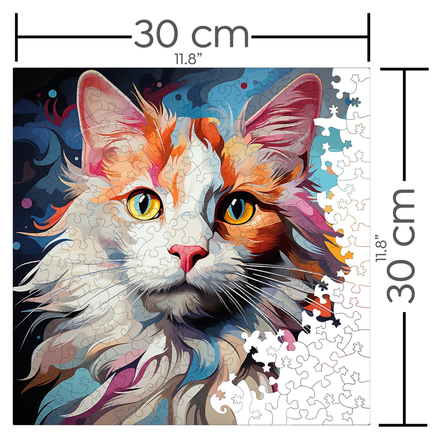 Puzzle cu Pisici - Turkish Van 6 - 200 piese - 30 x 30 cm