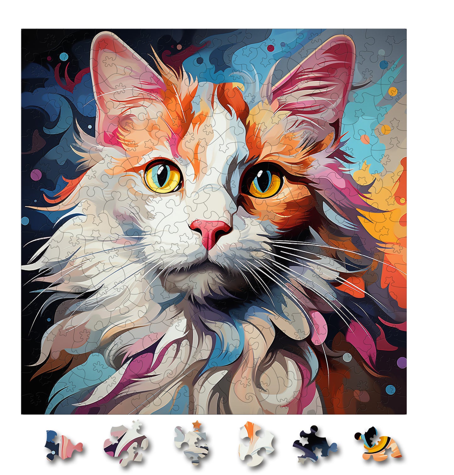 Puzzle cu Pisici - Turkish Van 6 - 200 piese - 30 x 30 cm