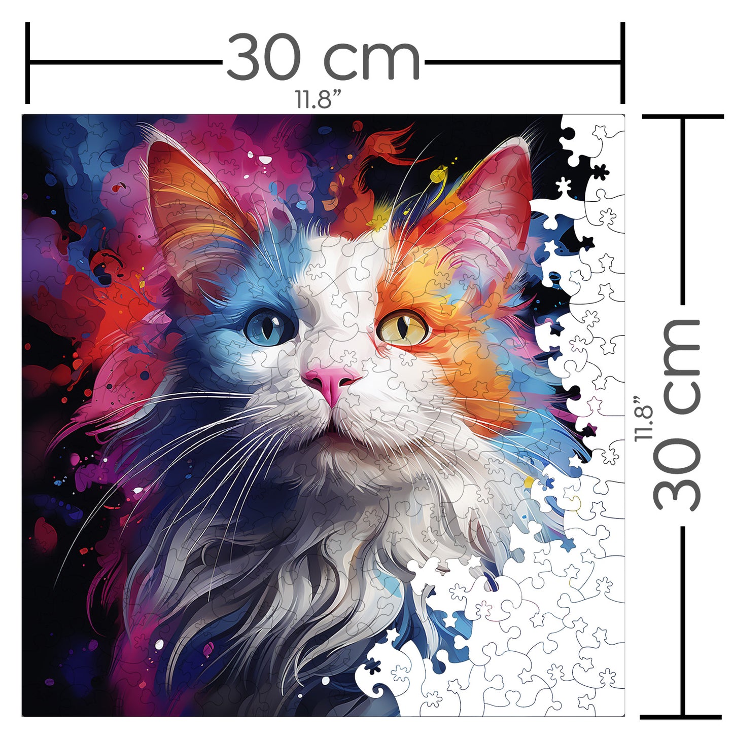 Puzzle cu Pisici - Turkish Van 8 - 200 piese - 30 x 30 cm