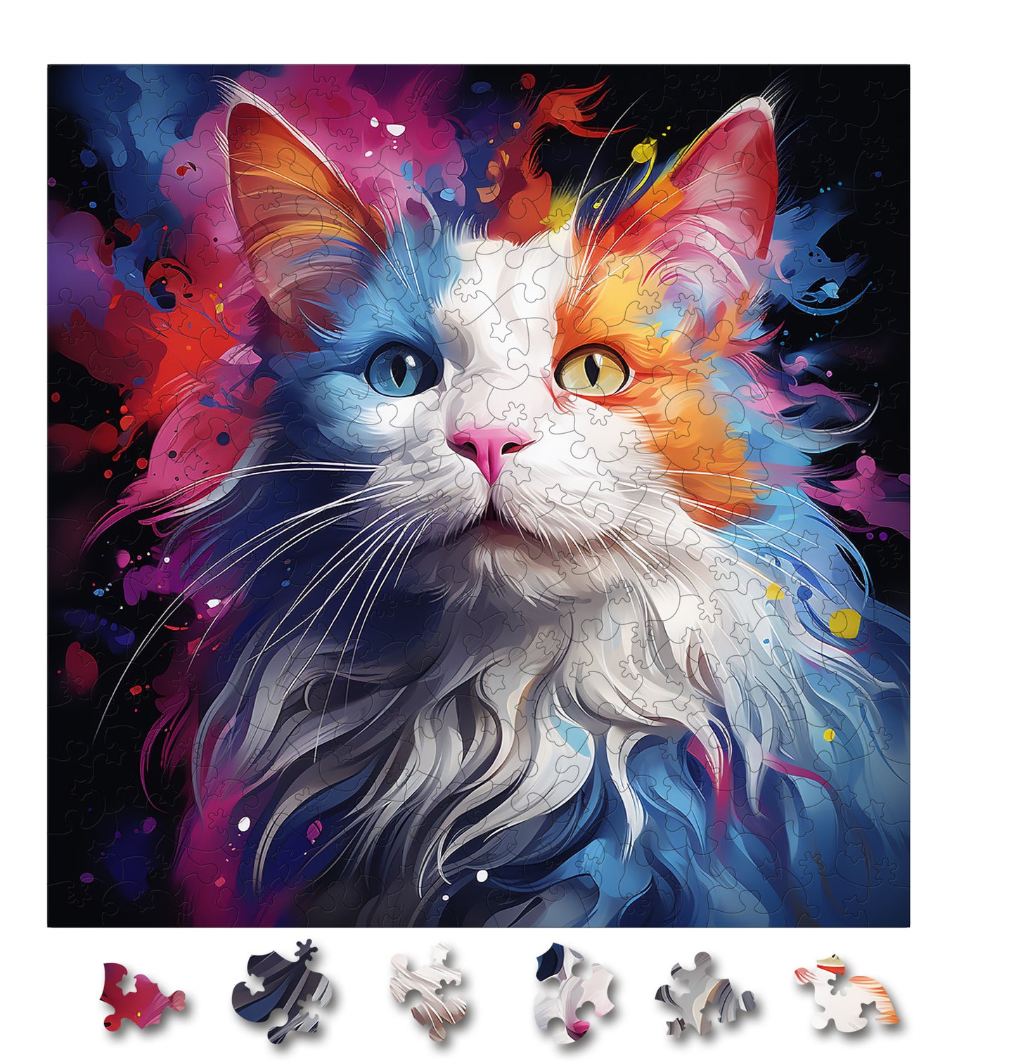 Puzzle cu Pisici - Turkish Van 8 - 200 piese - 30 x 30 cm