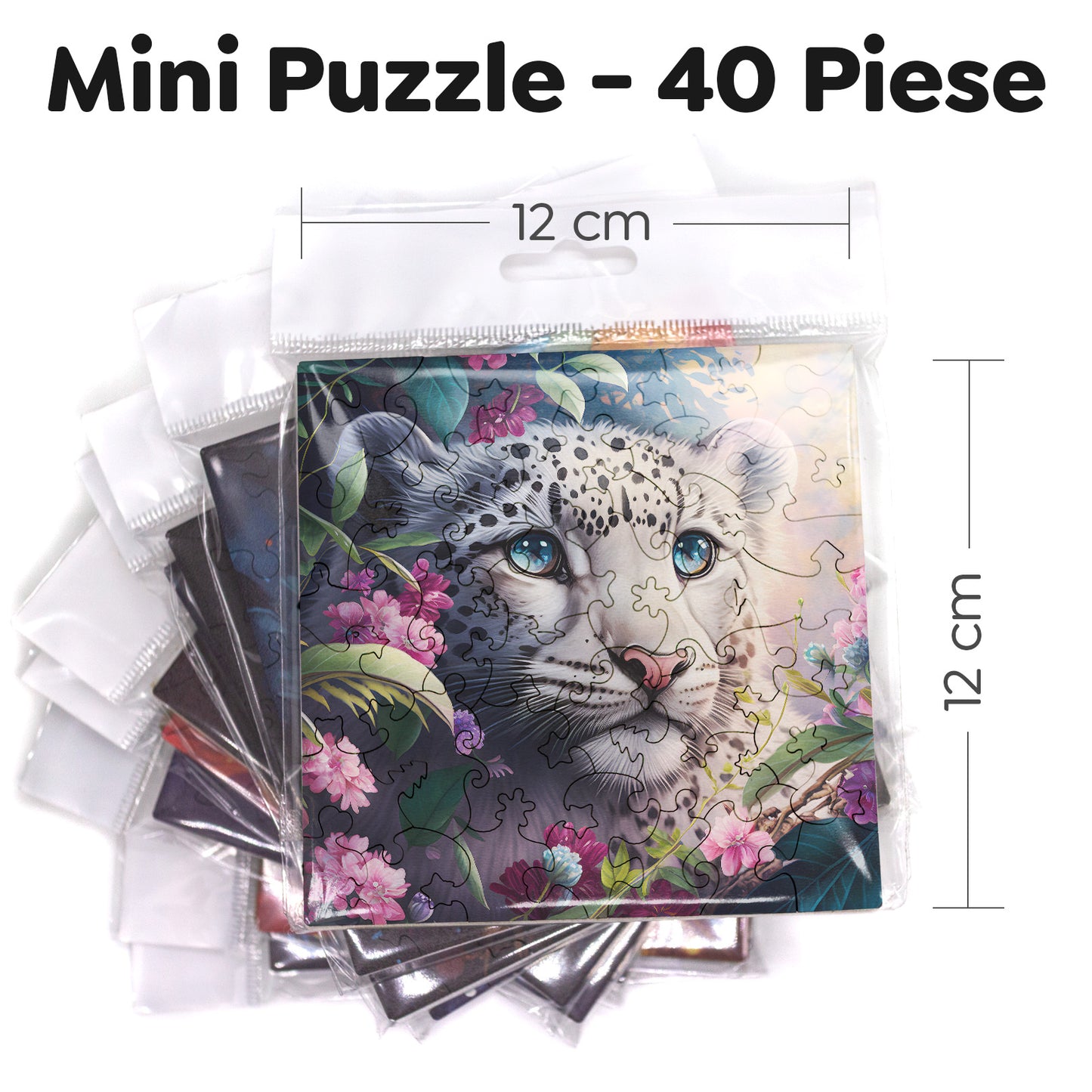 Puzzle cu Animale - Snow Leopard