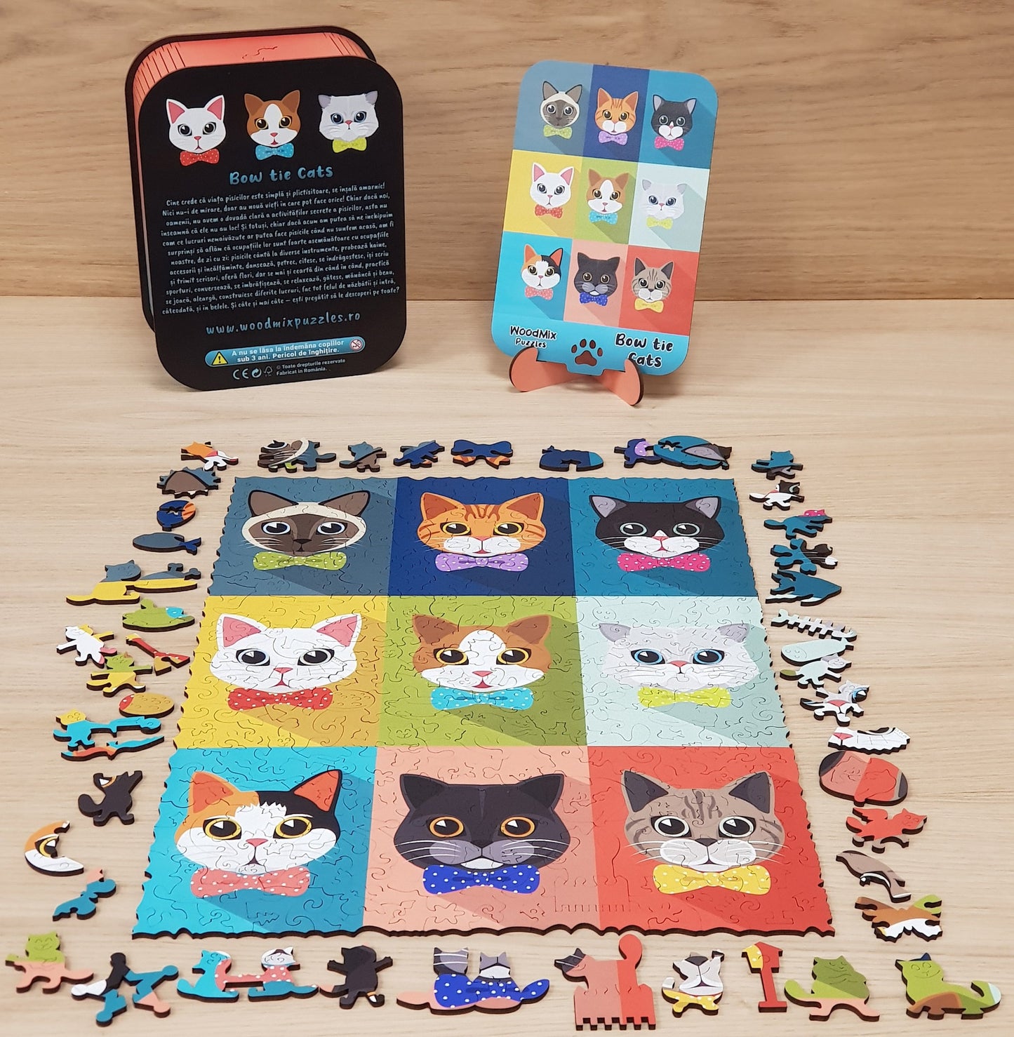 Bow tie Cats - Puzzle cu Pisici - 240 Piese