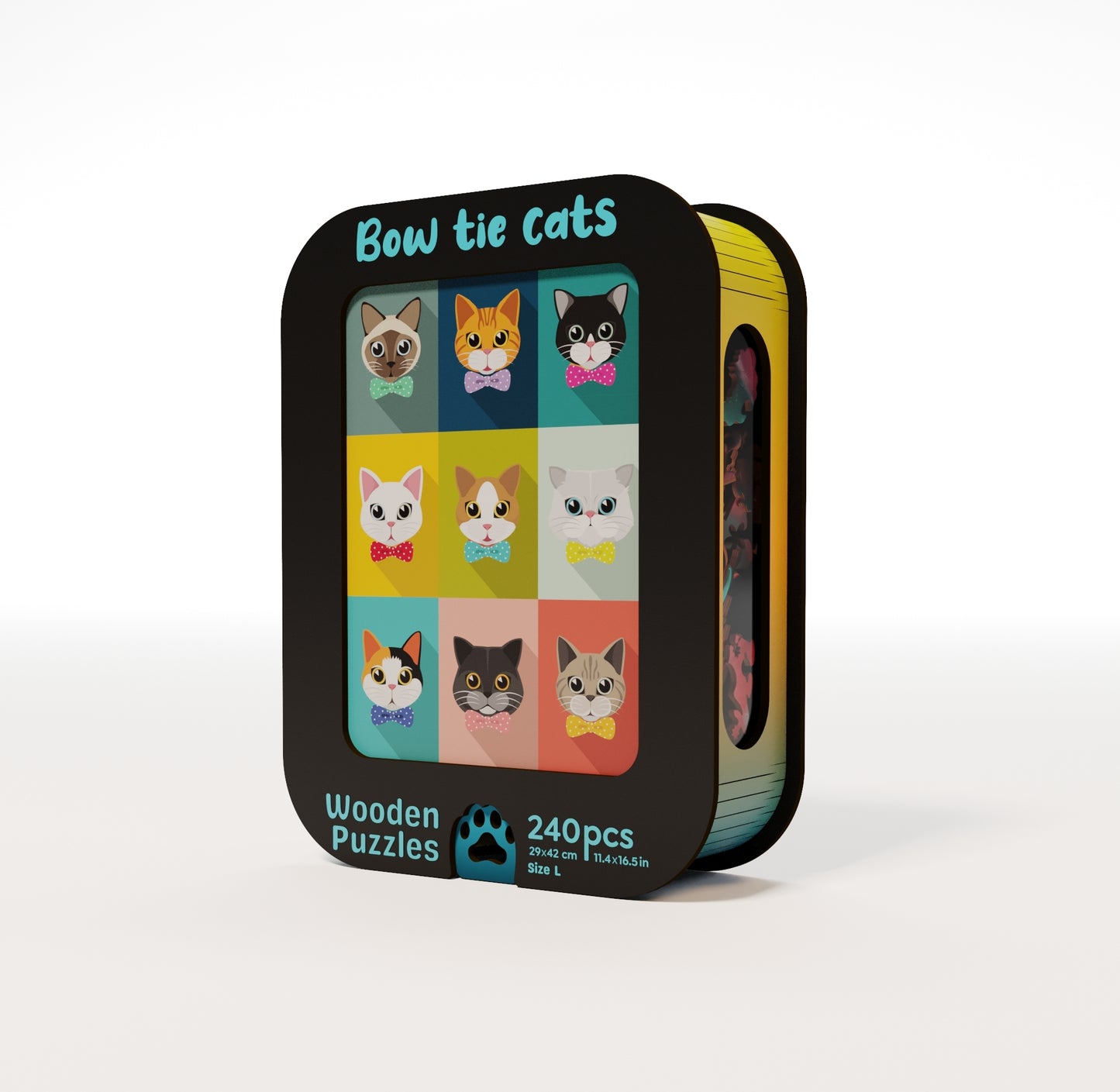 Bow tie Cats - Puzzle cu Pisici - 240 Piese