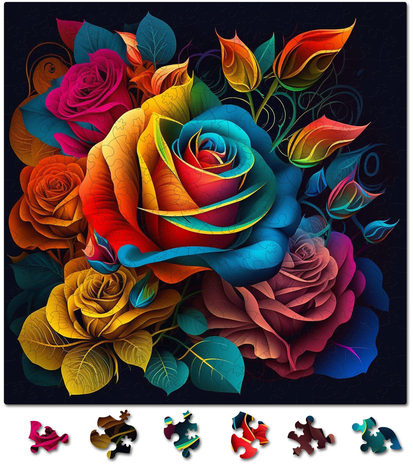 Puzzle cu Flori - Climbing Rose- 200 piese - 30 x 30 cm
