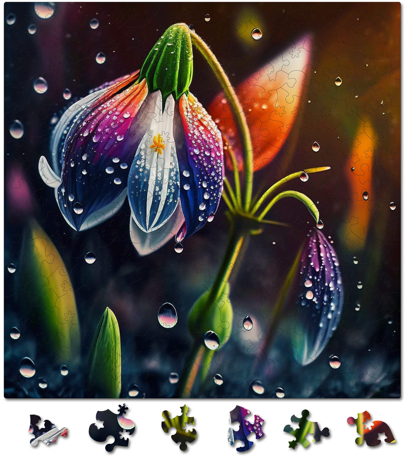 puzzle din lemn, ghiocel