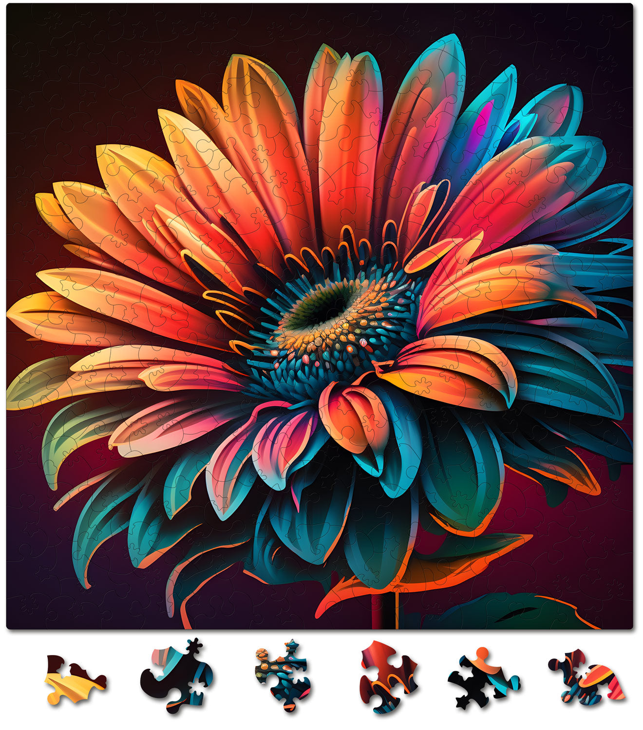 Puzzle cu Flori - Golden Marguerit - 200 piese - 30 x 30 cm