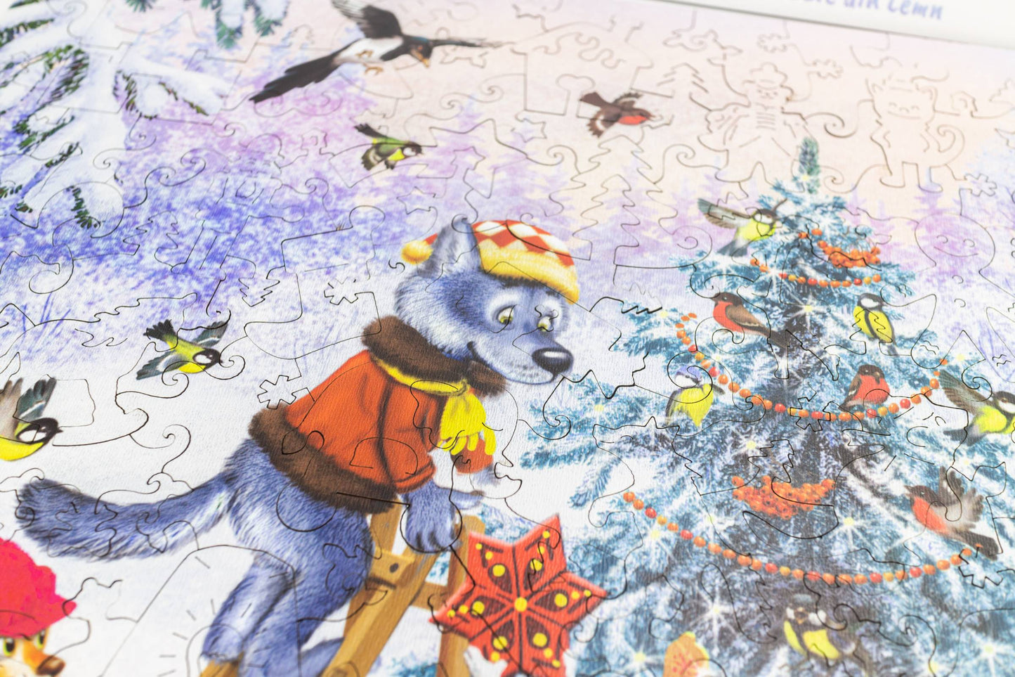 Puzzle din Lemn - Crăciunul în Pădurea Armoniei