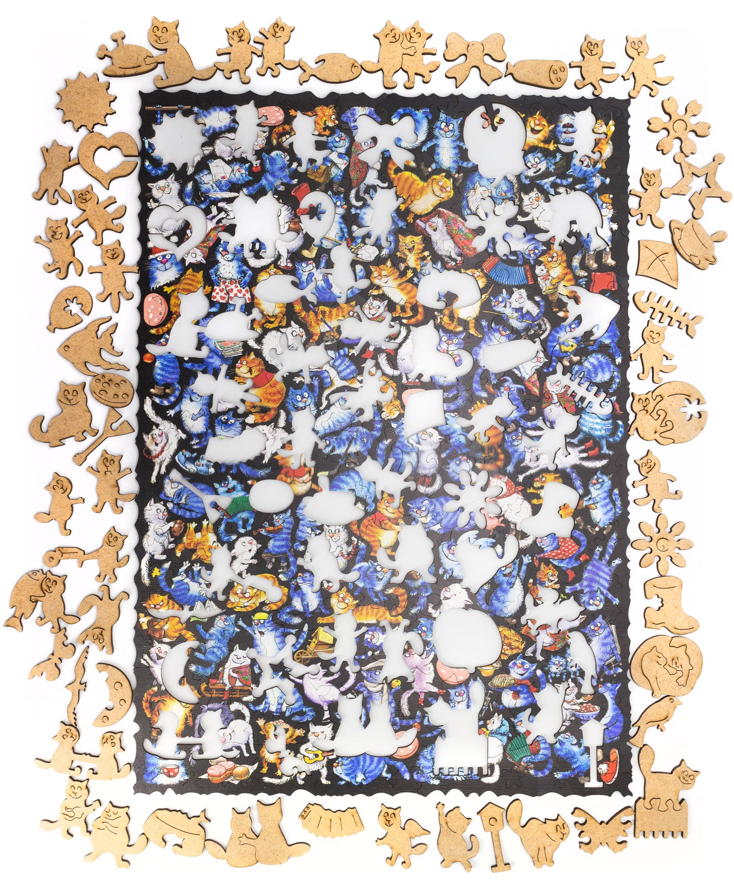 9 Vieti Pline Puzzle cu Pisici - 240 Piese