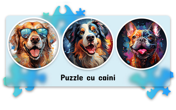 colectia de puzzle din lemn cu caini, dog