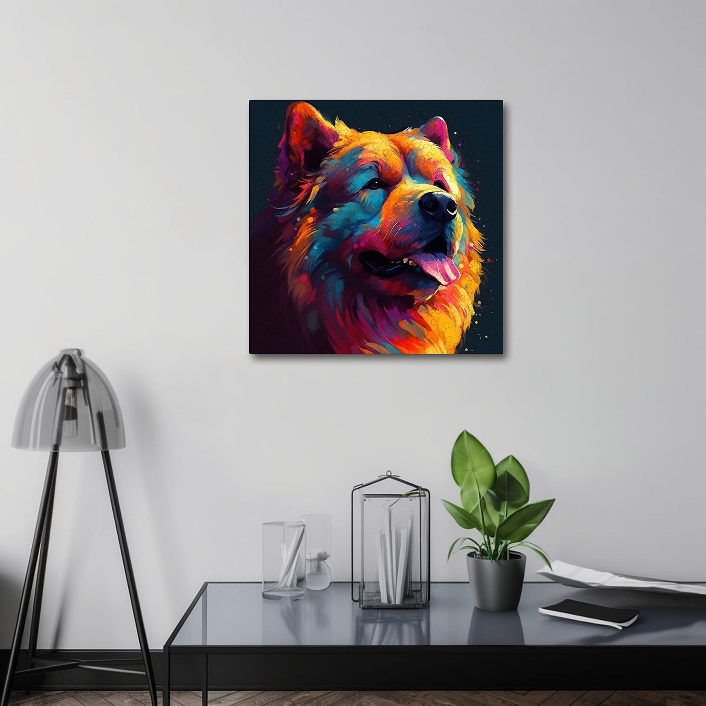 Puzzle cu Animale - Colorful Chow Chow - 200 piese - 30 x 30 cm