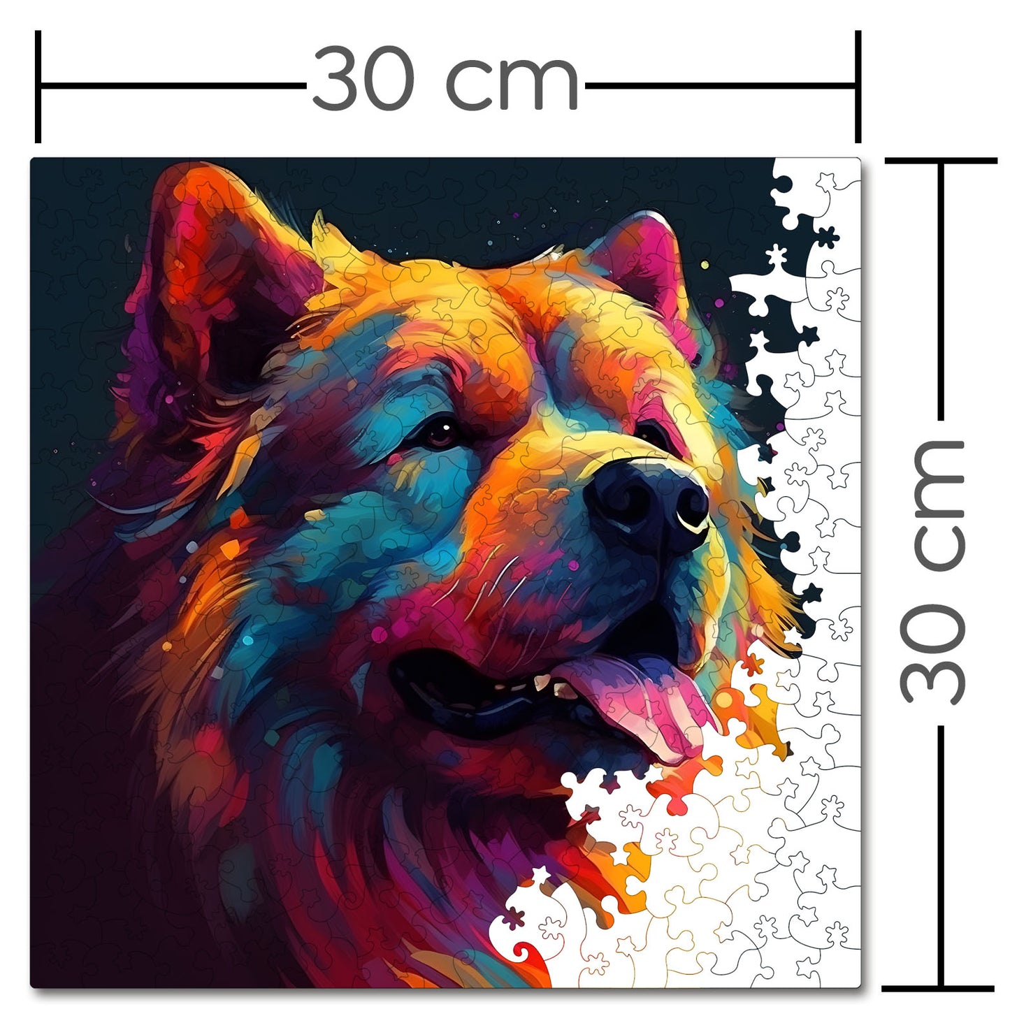 Puzzle cu Animale - Colorful Chow Chow - 200 piese - 30 x 30 cm