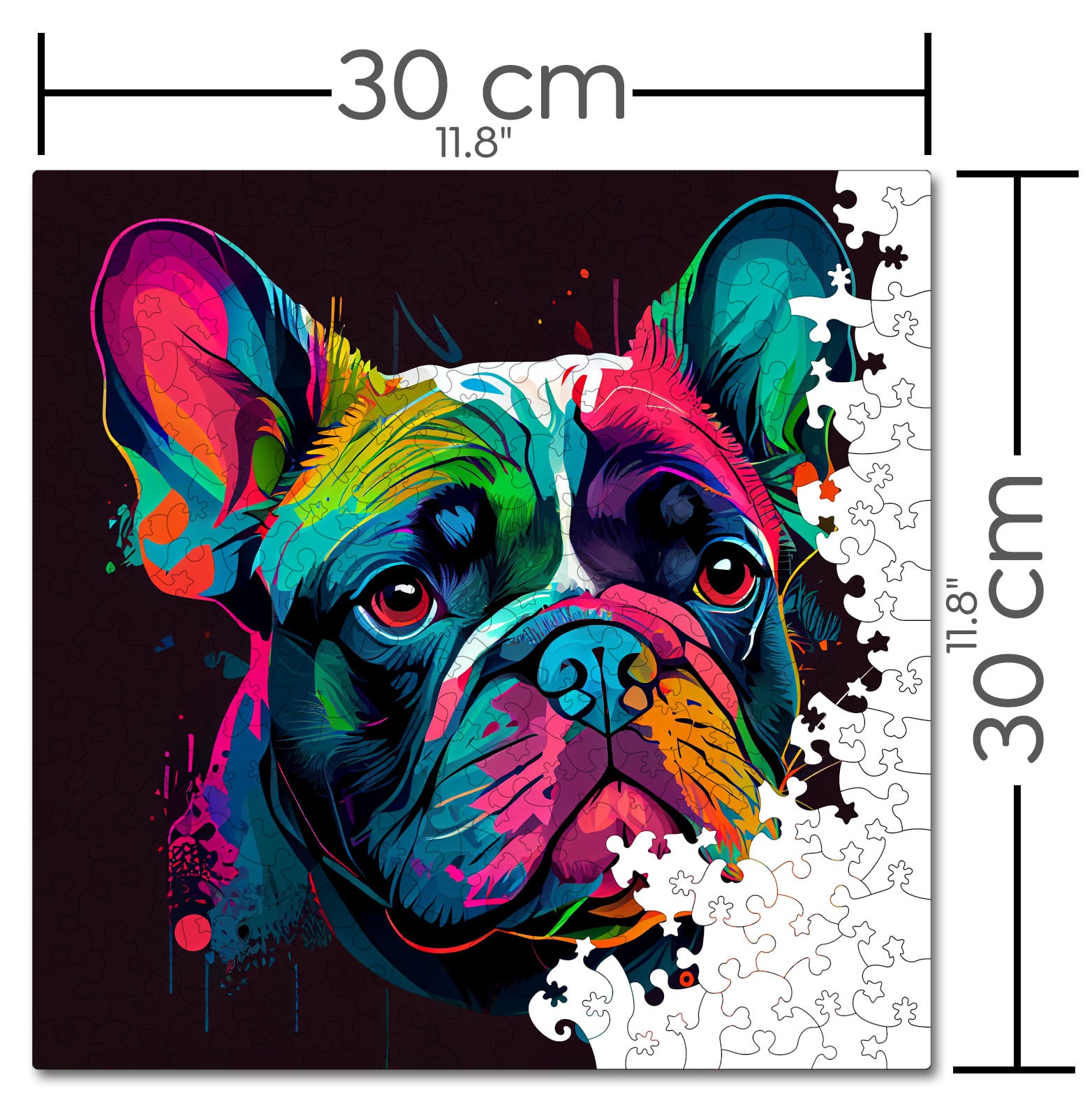 Puzzle cu Animale - Caini - French Bulldog 1