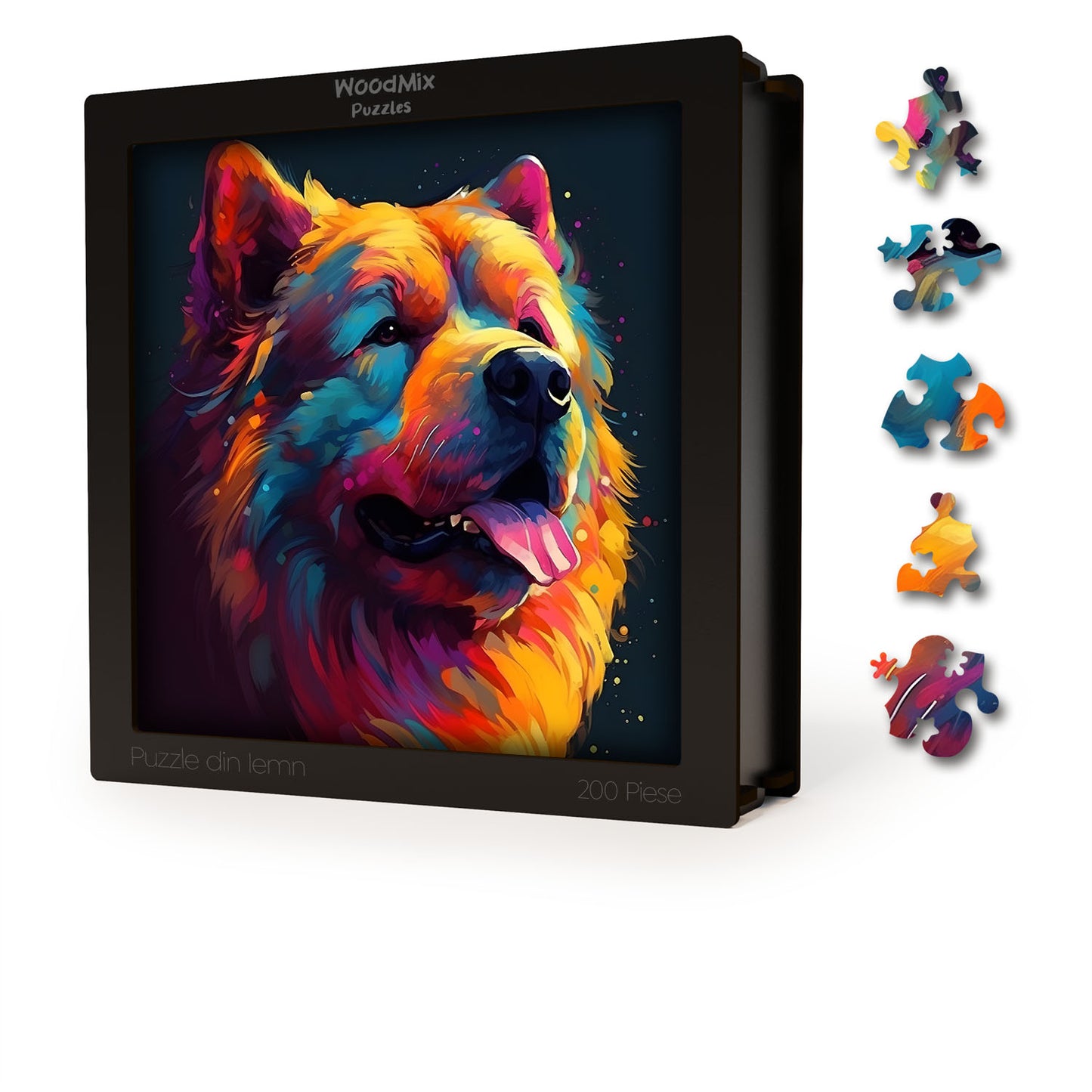 Puzzle cu Animale - Colorful Chow Chow - 200 piese - 30 x 30 cm