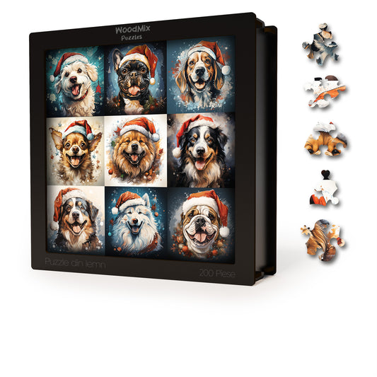 Puzzle cu Animale - Christmas Dog 1 - 200 piese - 30 x 30 cm