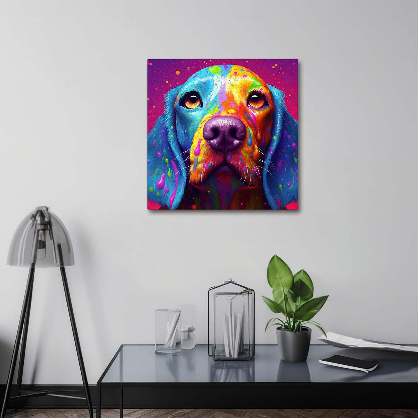 Puzzle cu Animale - Colorful Beagle - 200 piese - 30 x 30 cm