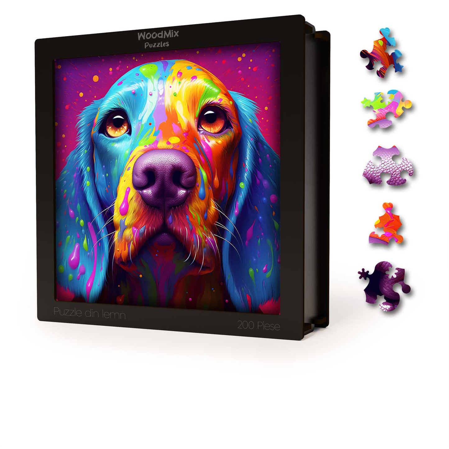 Puzzle cu Animale - Colorful Beagle - 200 piese - 30 x 30 cm