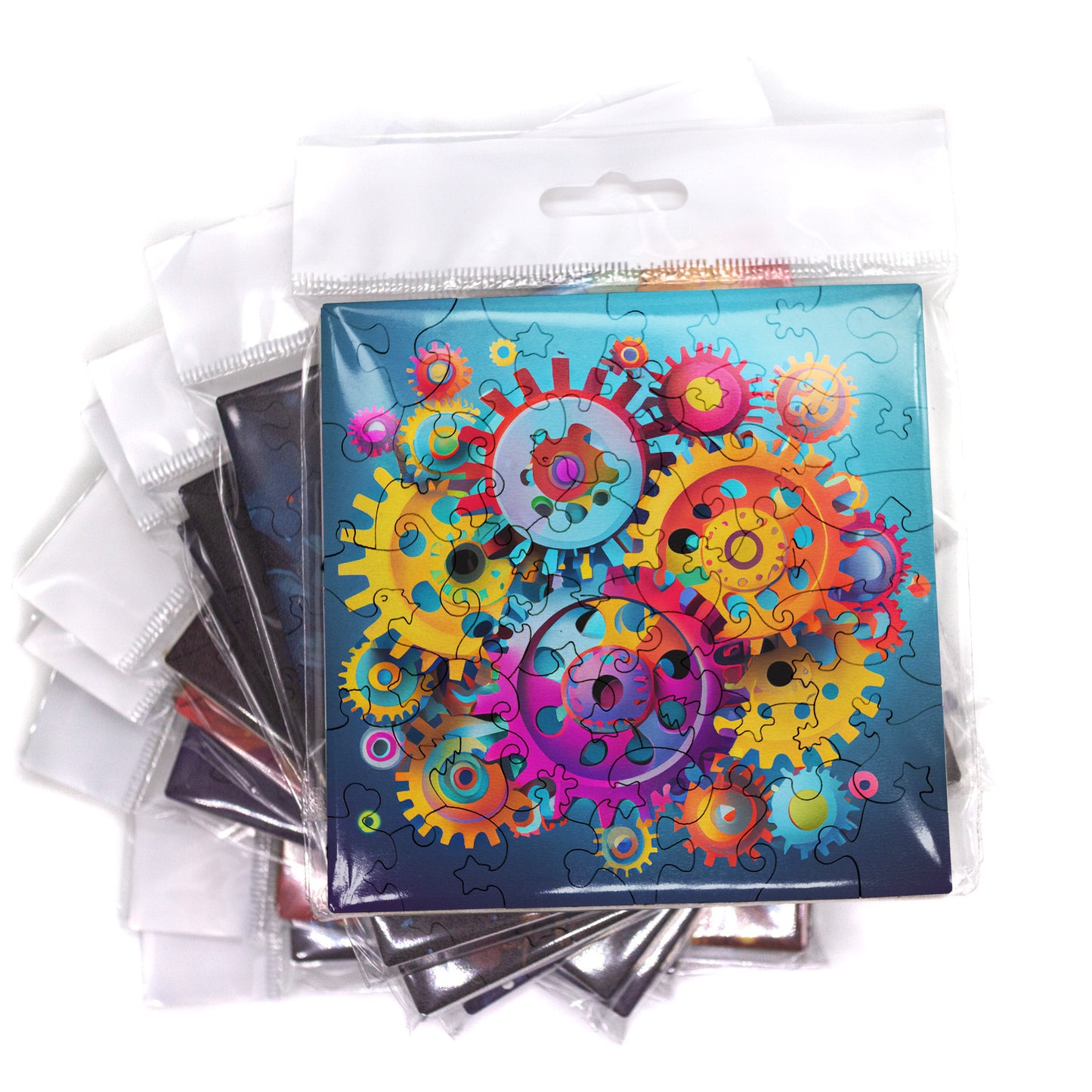Puzzle Abstract  - Colorful Gears