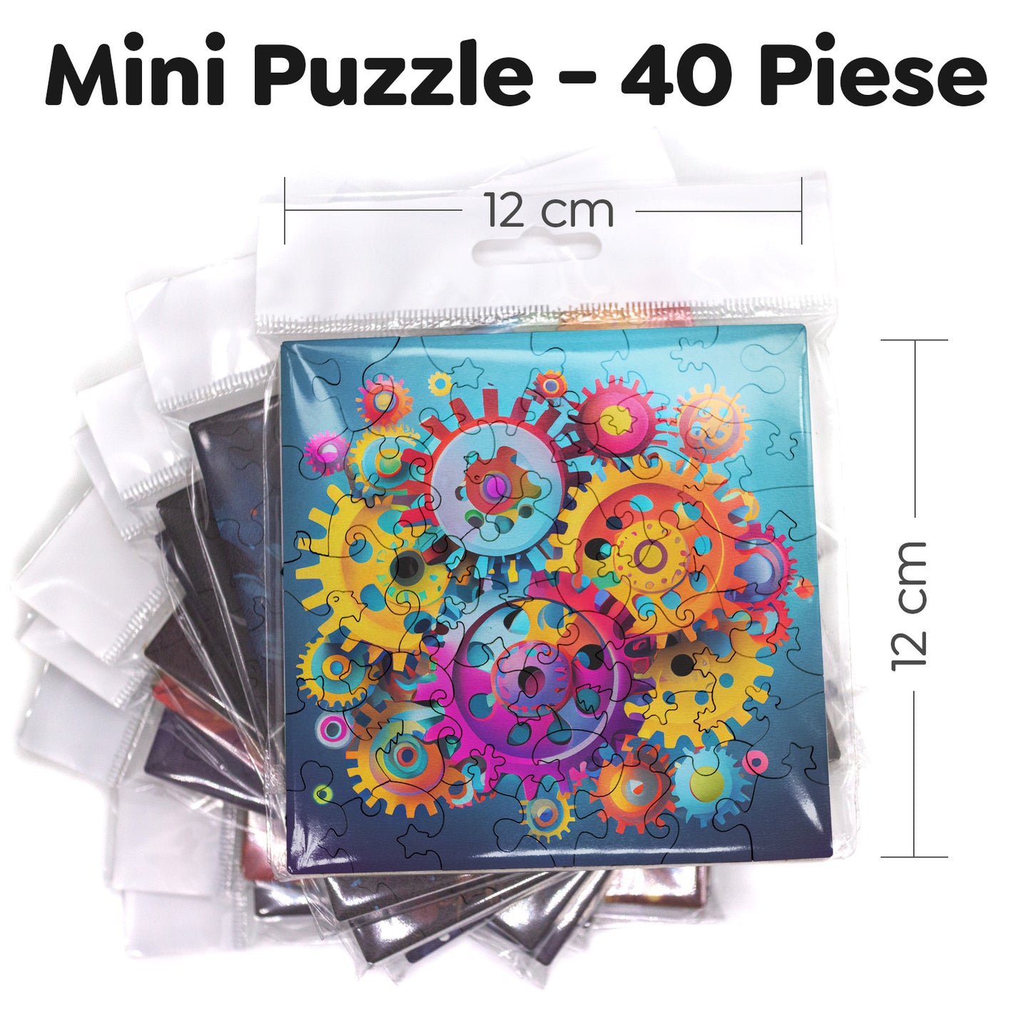 Puzzle Abstract  - Colorful Gears