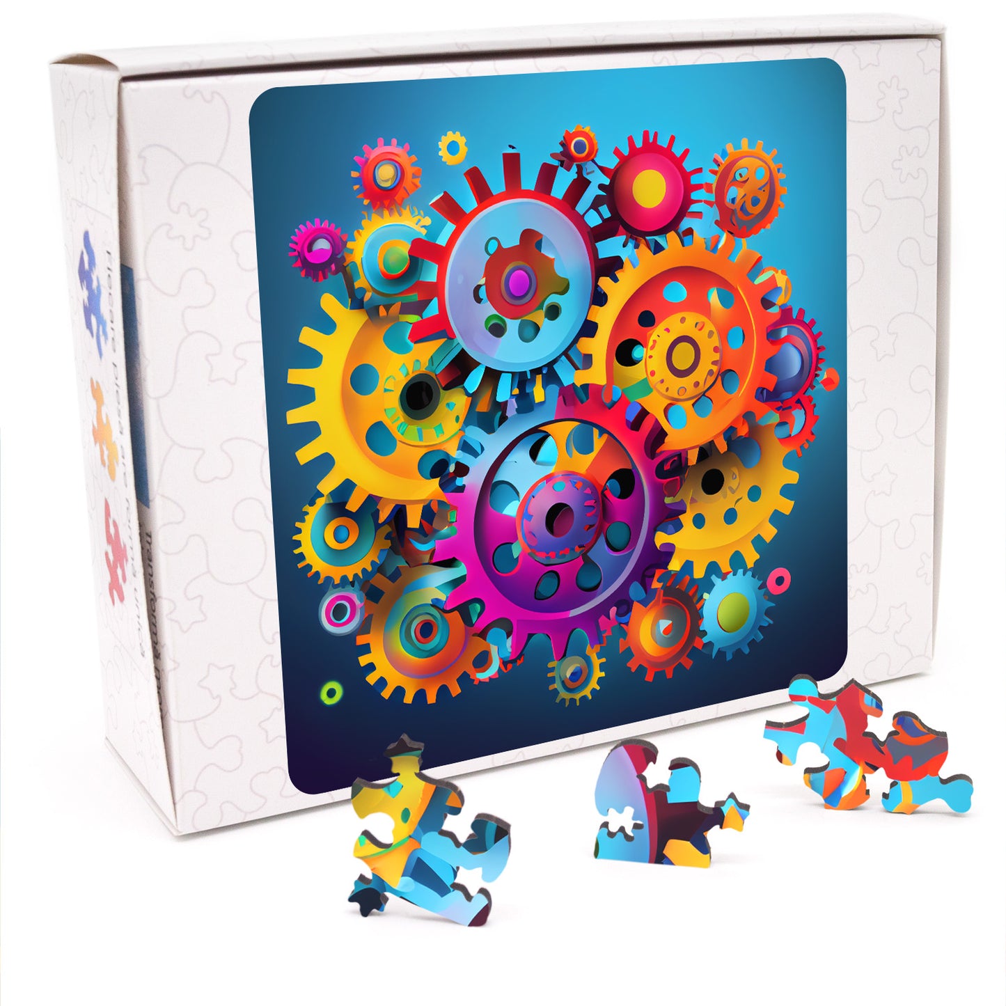 Puzzle Abstract  - Colorful Gears