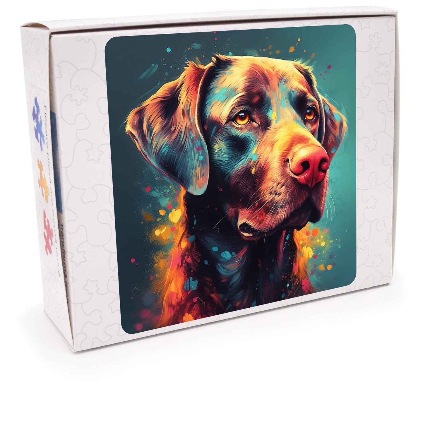 Puzzle cu Caini - Colorful Labrador