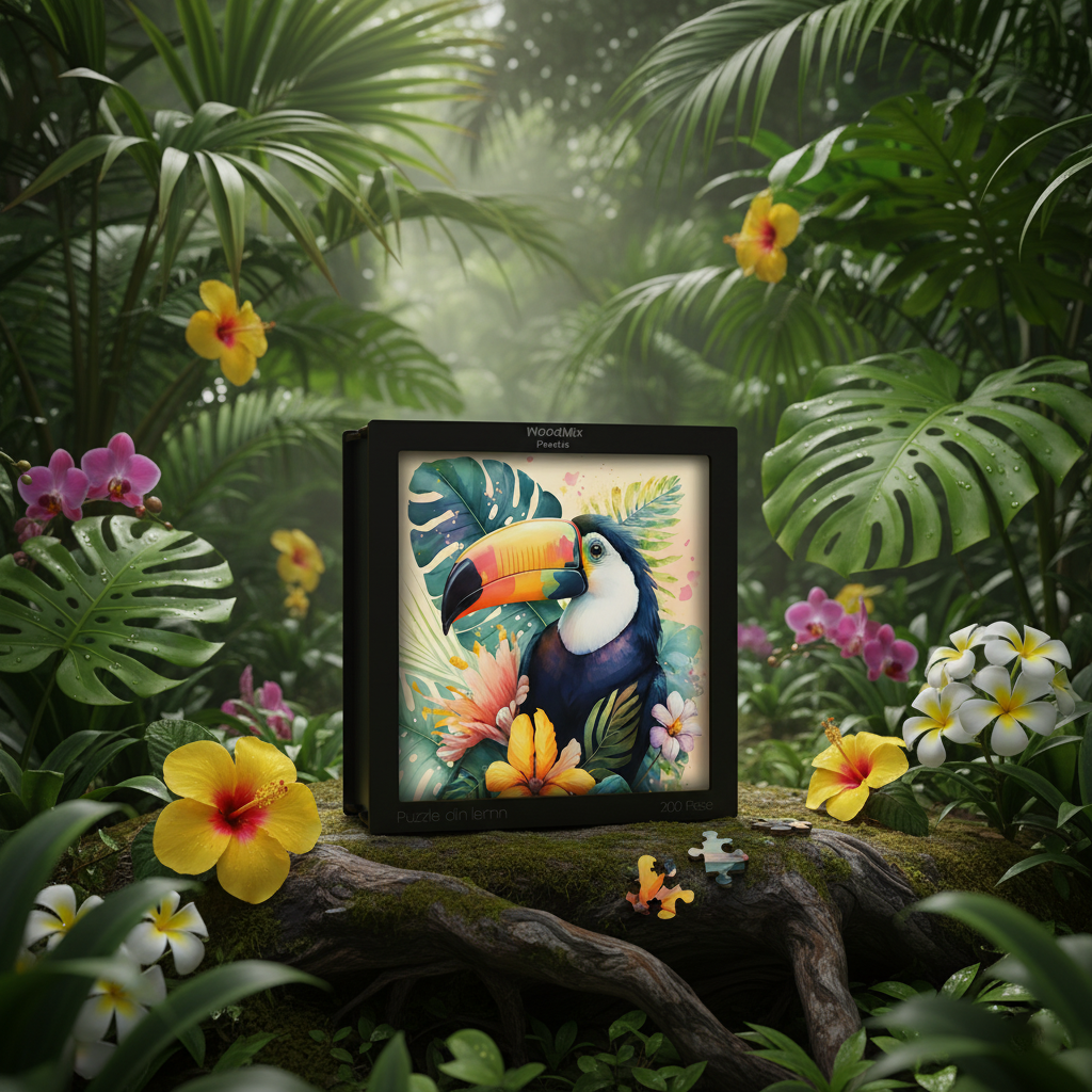 Puzzle cu Animale - Jungle Toucan