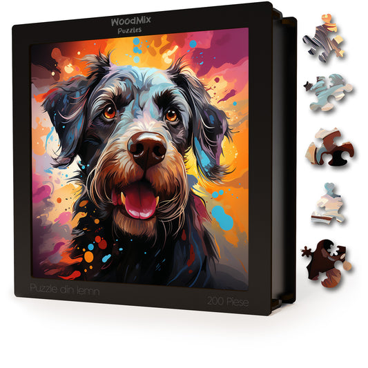 Puzzle cu Animale - Caini - German Wirehaired Pointer 1 - 200 piese - 30 x 30 cm