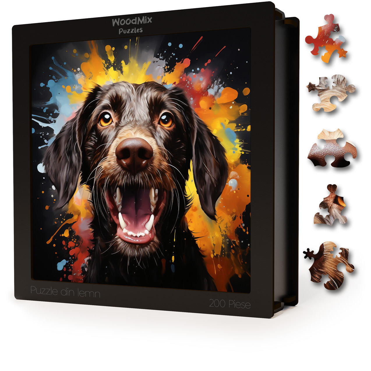 Puzzle cu Animale - Caini - German Wirehaired Pointer 2 - 200 piese - 30 x 30 cm