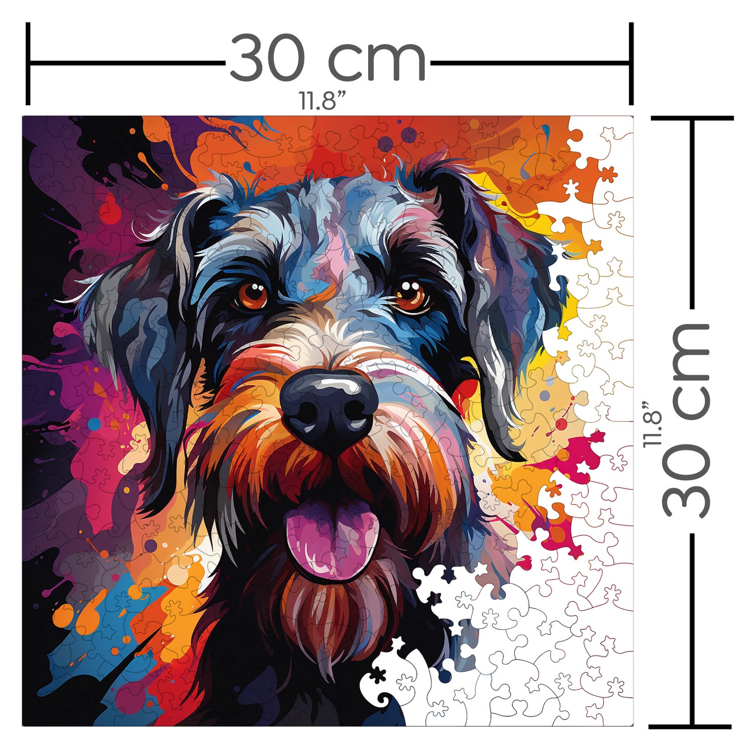 Puzzle cu Animale - Caini - Giant Schnauzer 3 - 200 piese - 30 x 30 cm