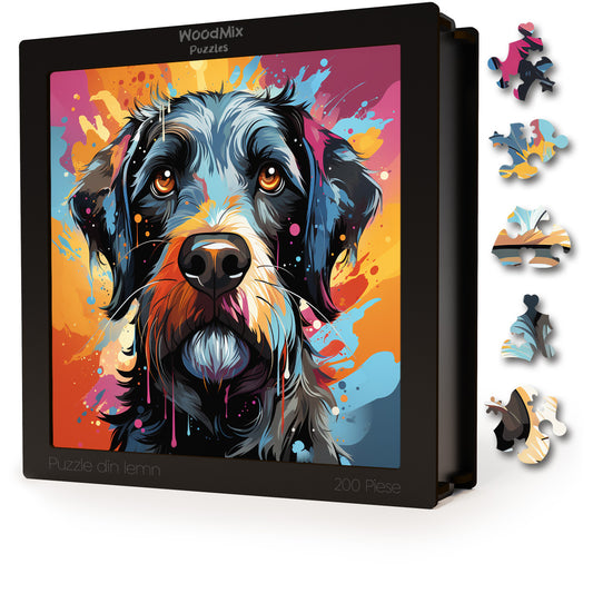 Puzzle cu Animale - Caini - Giant Schnauzer 2 - 200 piese - 30 x 30 cm