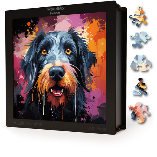 Puzzle cu Animale - Caini - Giant Schnauzer 4 - 200 piese - 30 x 30 cm