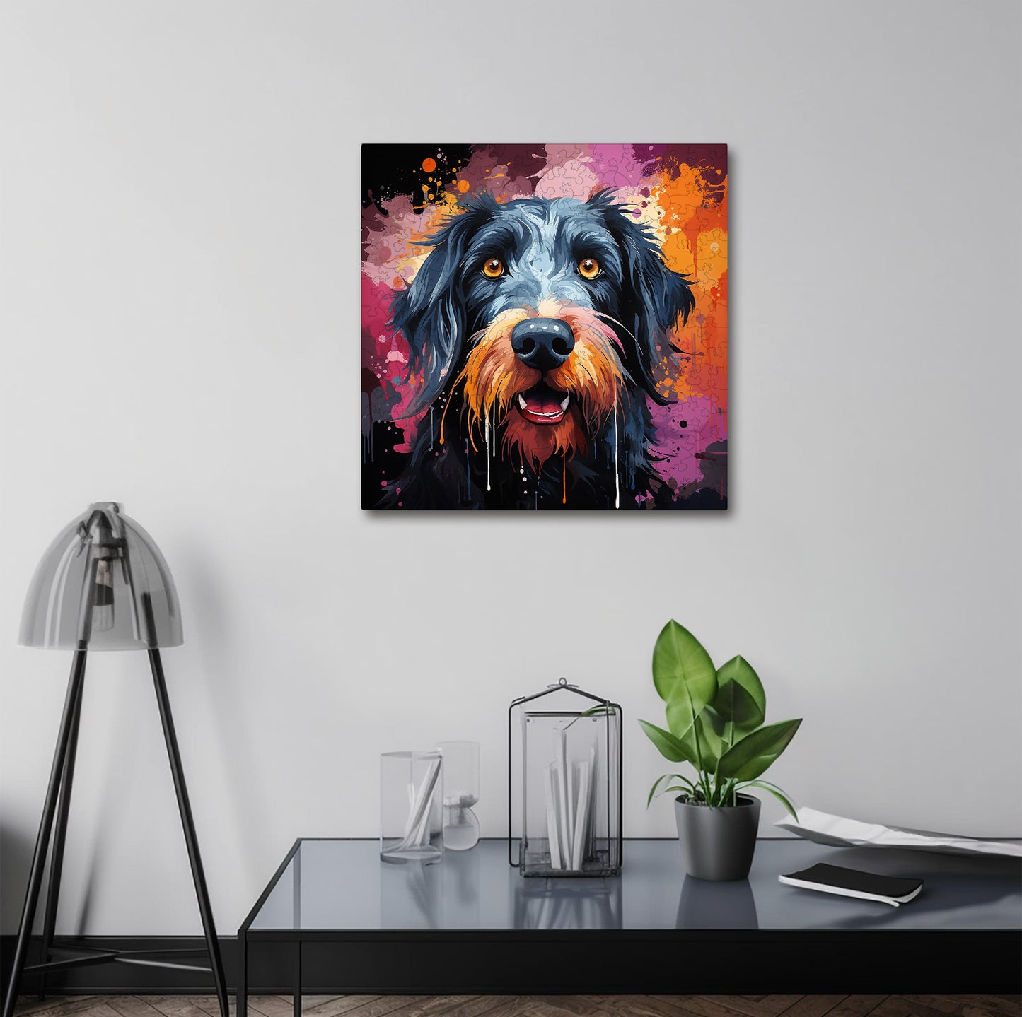 Puzzle cu Animale - Caini - Giant Schnauzer 4 - 200 piese - 30 x 30 cm