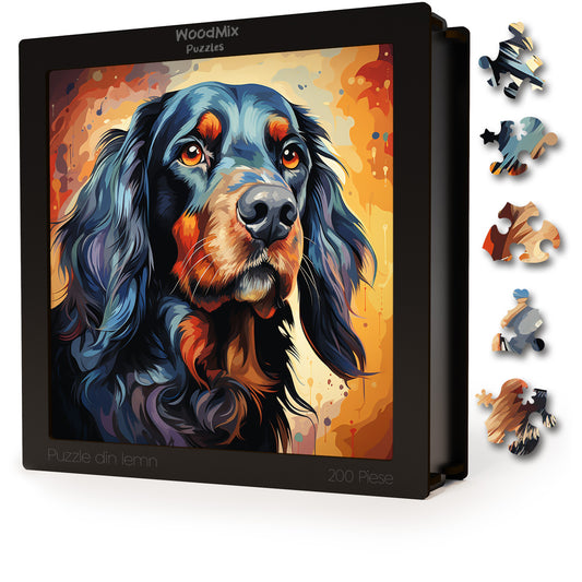 Puzzle cu Animale - Caini - Gordon Setter 2 - 200 piese - 30 x 30 cm