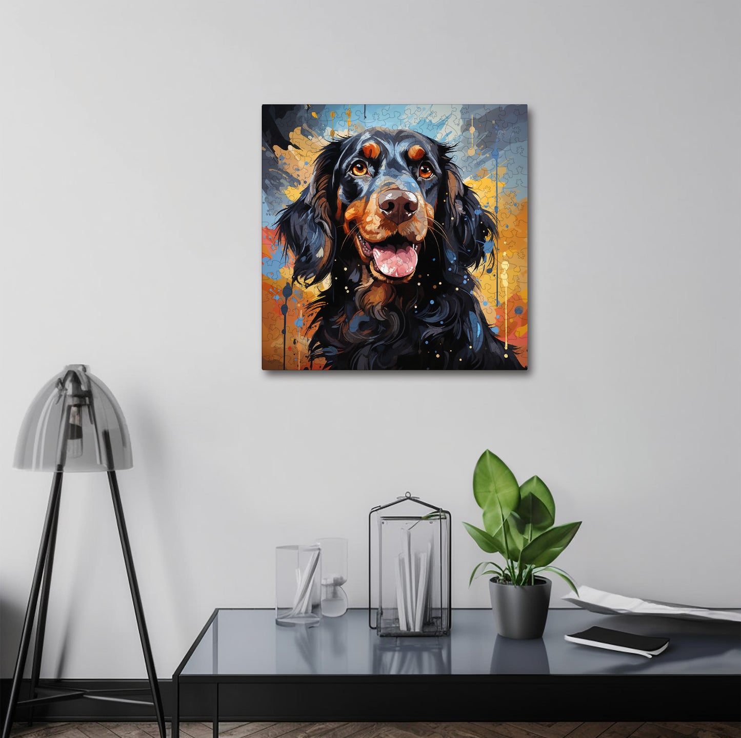 Puzzle cu Animale - Caini - Gordon Setter 4 - 200 piese - 30 x 30 cm