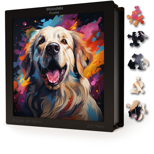 Puzzle cu Animale - Caini - Great Pyrenees 1 - 200 piese - 30 x 30 cm