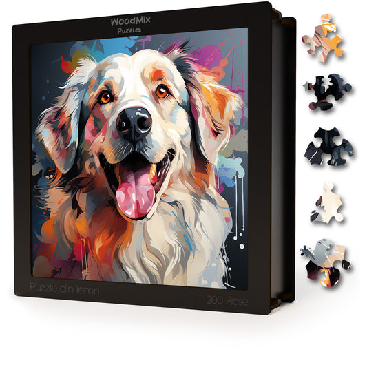 Puzzle cu Animale - Caini - Great Pyrenees 2 - 200 piese - 30 x 30 cm