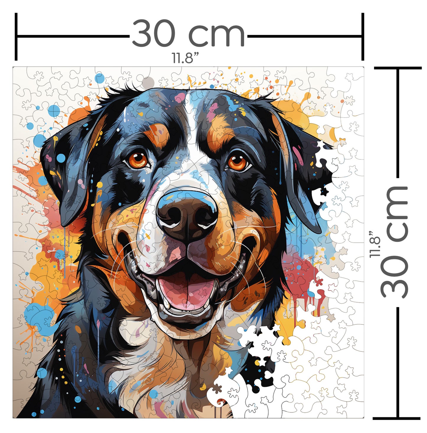 Puzzle cu Animale - Caini - Greater Swiss Mountain 4 - 200 piese - 30 x 30 cm