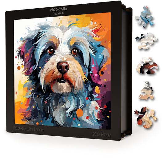 Puzzle cu Animale - Caini - Havanese 4 - 200 piese - 30 x 30 cm