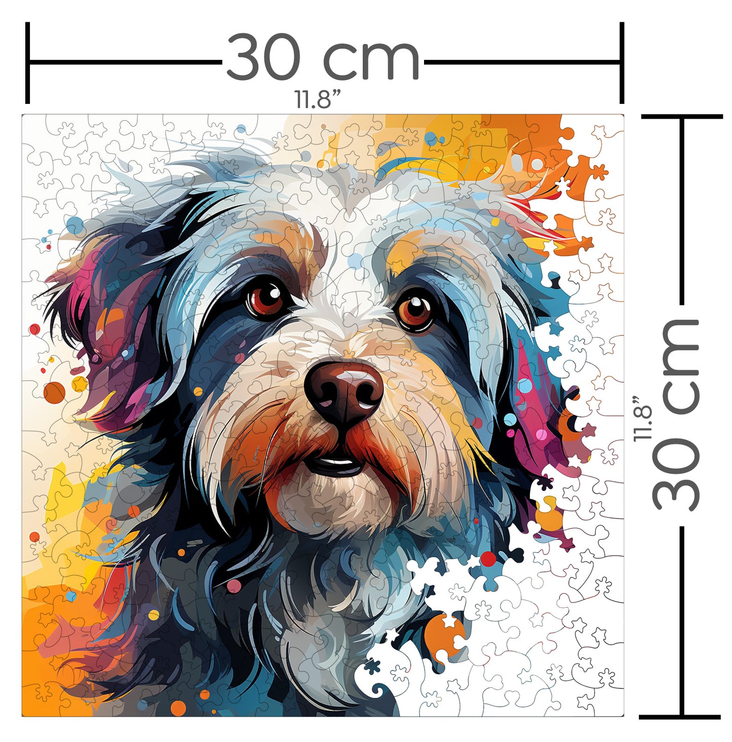 Puzzle cu Animale - Caini - Havanese 4 - 200 piese - 30 x 30 cm