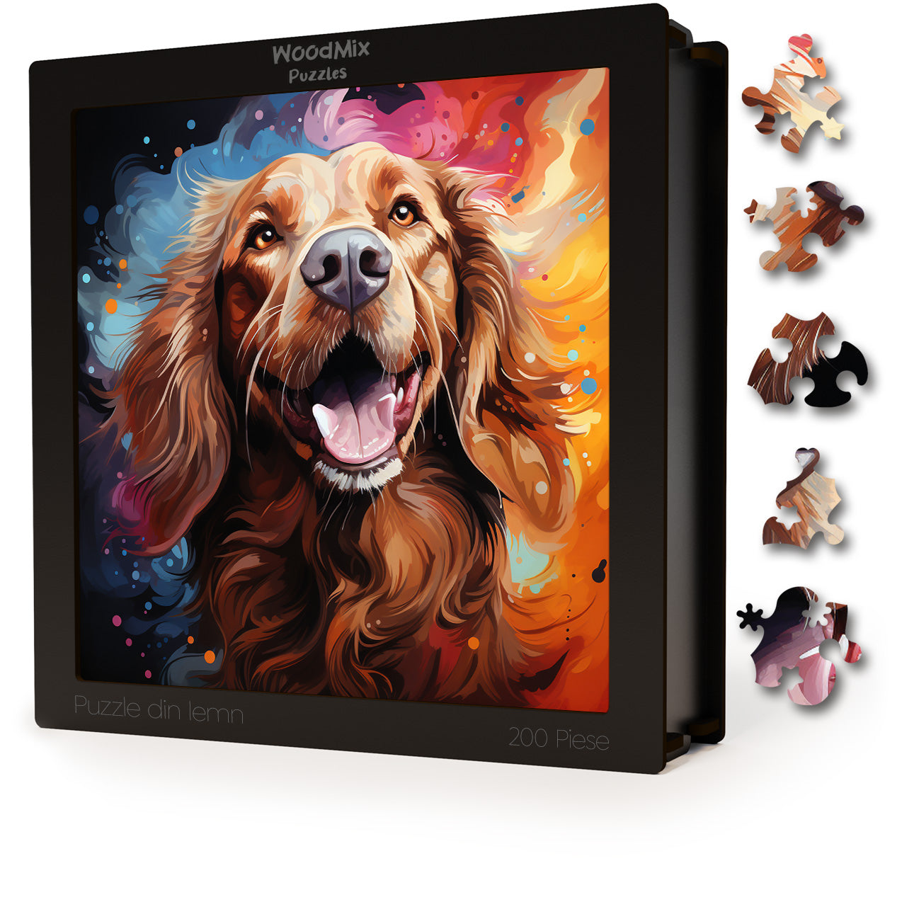 Puzzle cu Animale - Caini - Irish Setter 3 - 200 piese - 30 x 30 cm