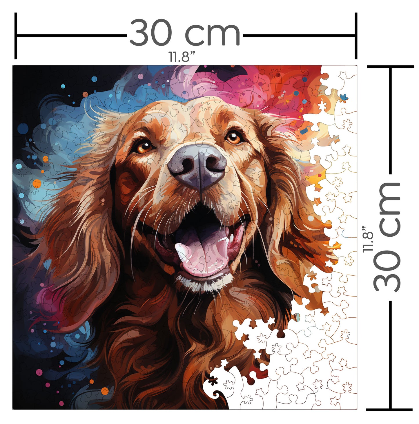 Puzzle cu Animale - Caini - Irish Setter 3 - 200 piese - 30 x 30 cm