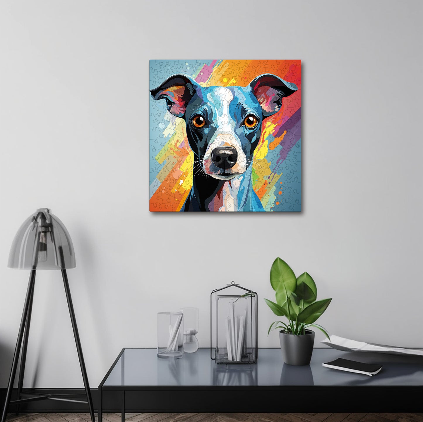 Puzzle cu Animale - Caini - Italian Greyhound 1 - 200 piese - 30 x 30 cm