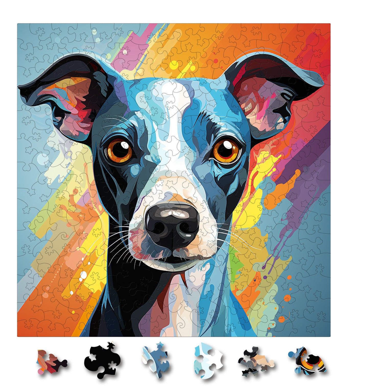 Puzzle cu Animale - Caini - Italian Greyhound 1 - 200 piese - 30 x 30 cm