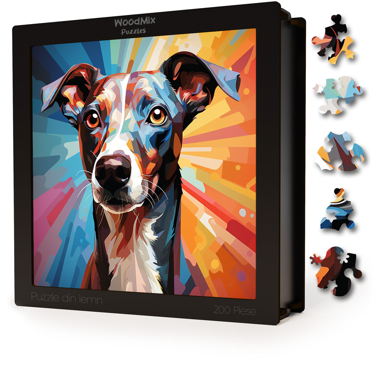 Puzzle cu Animale - Caini - Italian Greyhound 2 - 200 piese - 30 x 30 cm