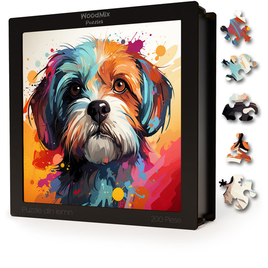 Puzzle cu Animale - Caini - Lhasa Apso 4 - 200 piese - 30 x 30 cm