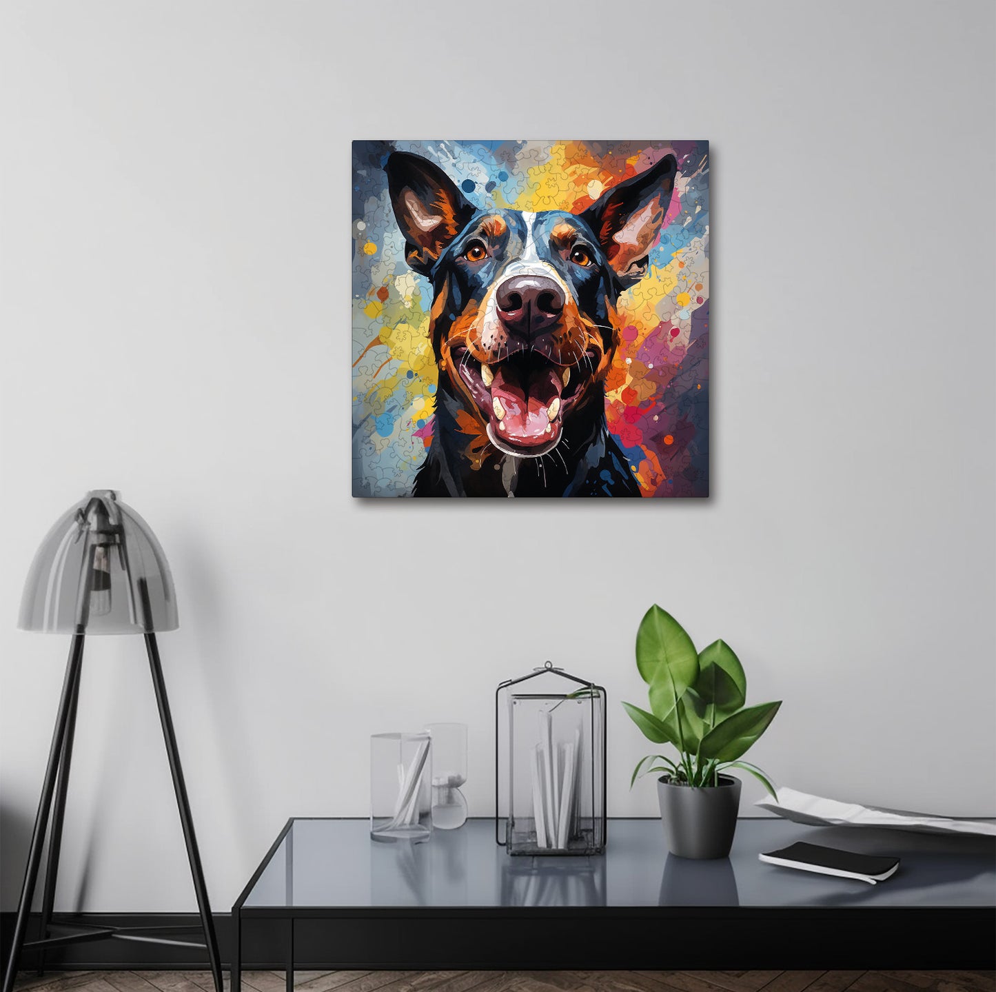 Puzzle cu Animale - Caini - Miniature Bull Terrier 1 - 200 piese - 30 x 30 cm