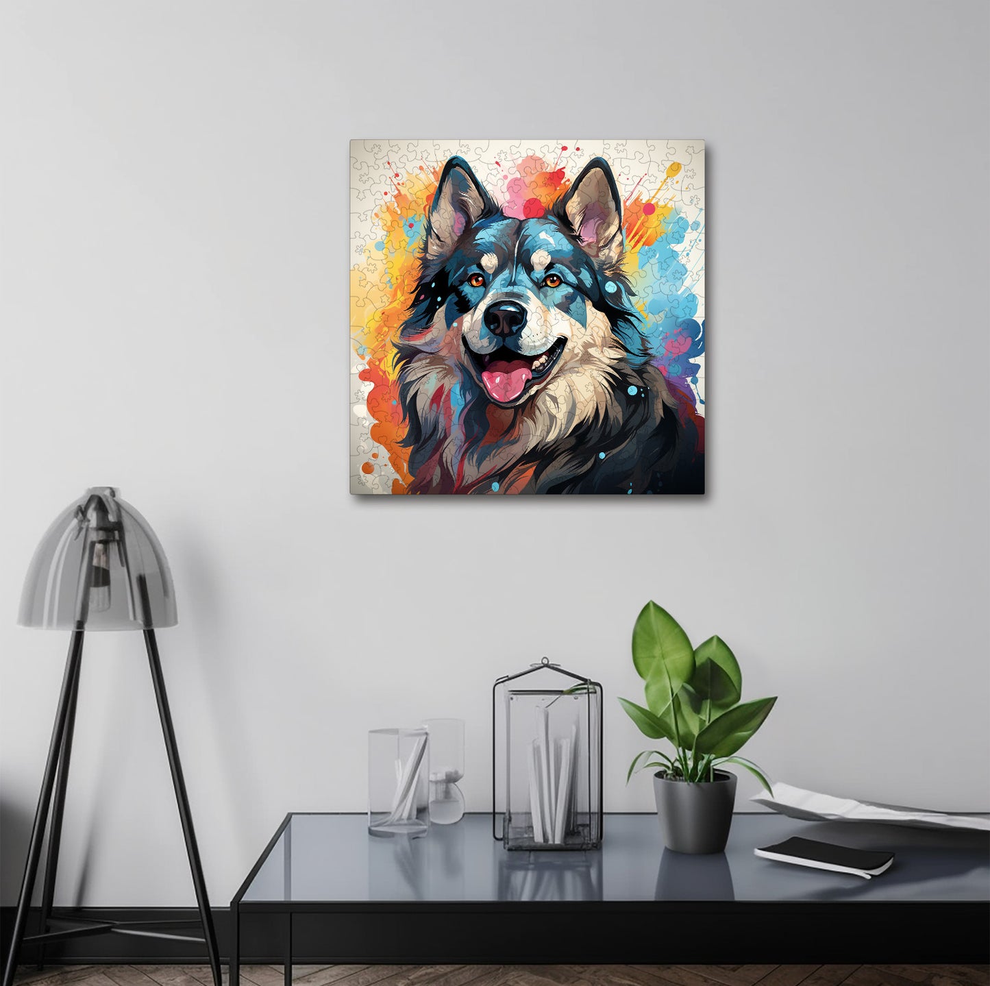 Puzzle cu Animale - Caini - Norwegian Elkhound 4 - 200 piese - 30 x 30 cm
